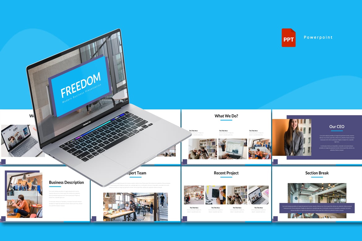 Template Powerpoint Fredom - Solusi Presentasi Kreatif