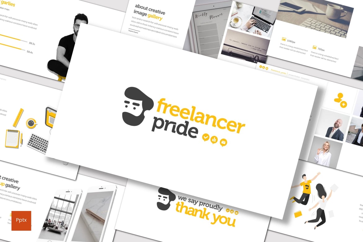 Template Presentasi Freelancer Pride - Kreatif dan Minimalis