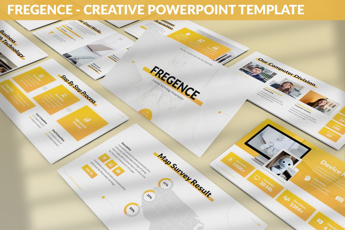 Fregence - Template Powerpoint Kreatif untuk Presentasi Modern