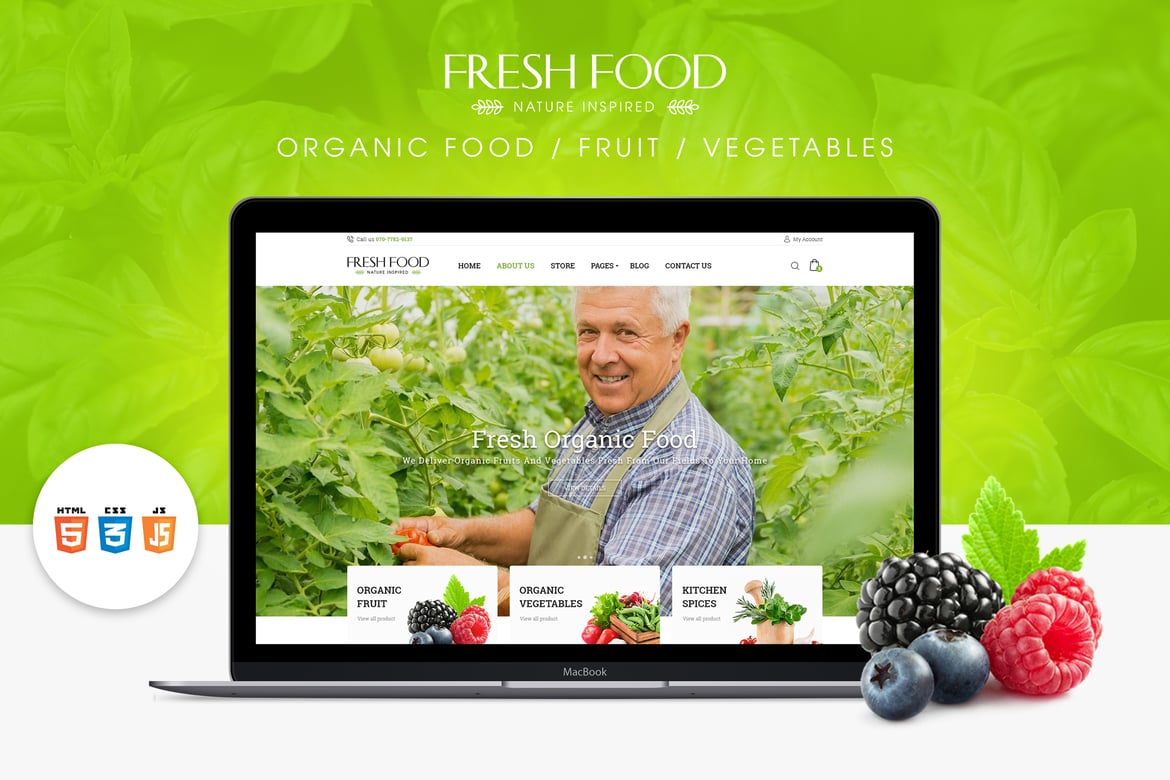 Template Website Segar – Solusi Terbaik untuk Toko Makanan Organik