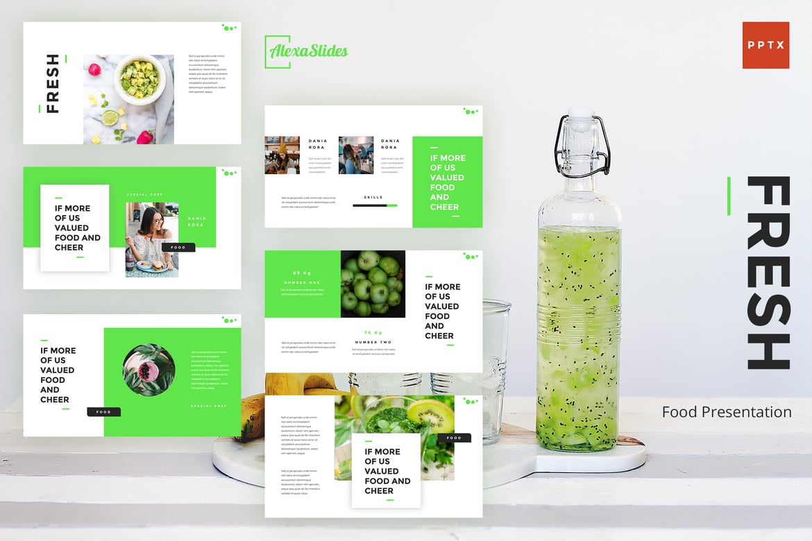 Template Powerpoint Presentasi Segar dan Kreatif