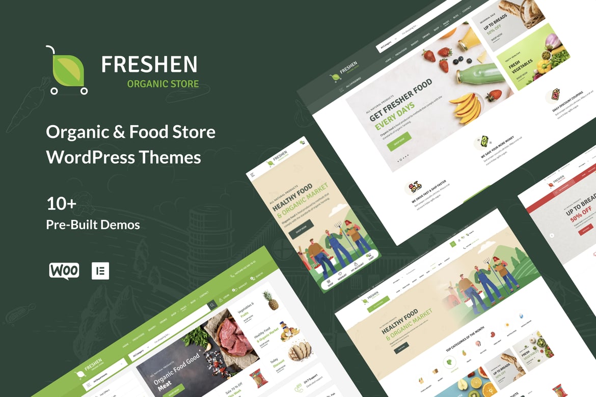 Freshen - Tema WordPress Toko Makanan Organik yang Menarik