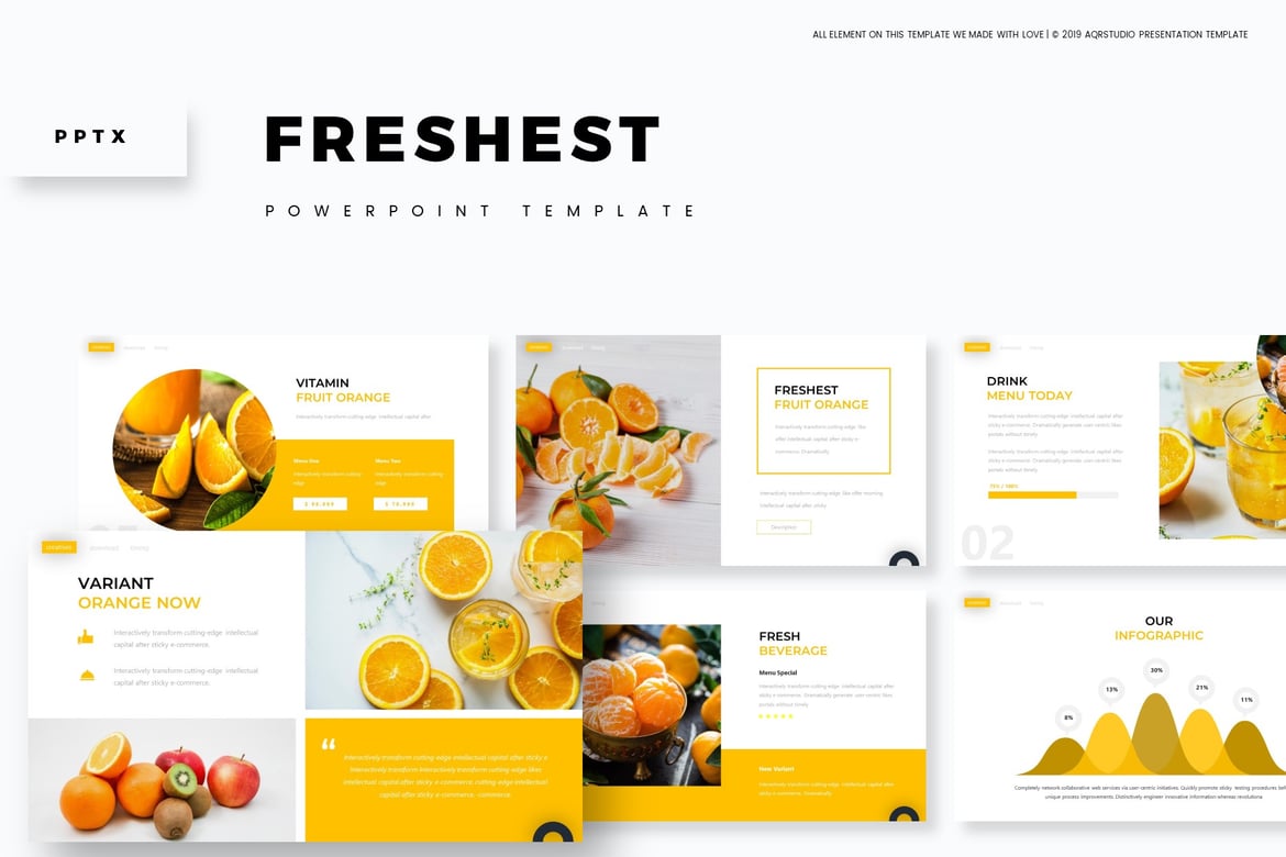 Template Presentasi PowerPoint Terbaru - Freshest