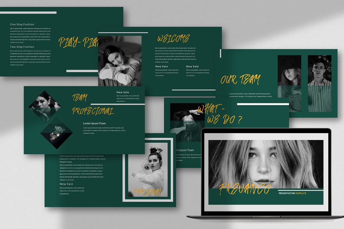 Template Presentasi PowerPoint Frevanco yang Modern dan Kreatif
