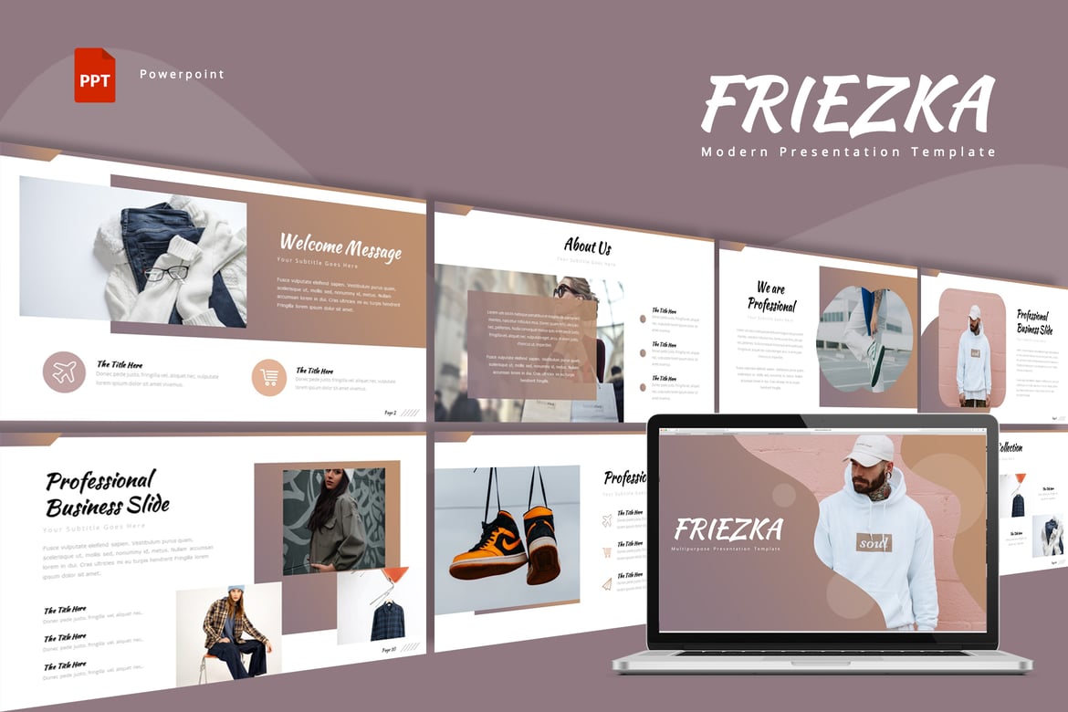 Friezka - Template PowerPoint Serbaguna yang Menarik