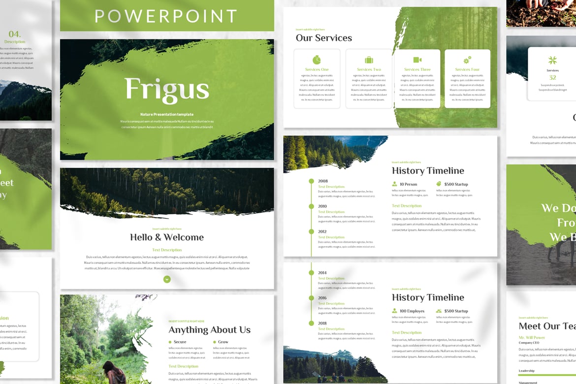 Frigus - Template Powerpoint Alam yang Menawan