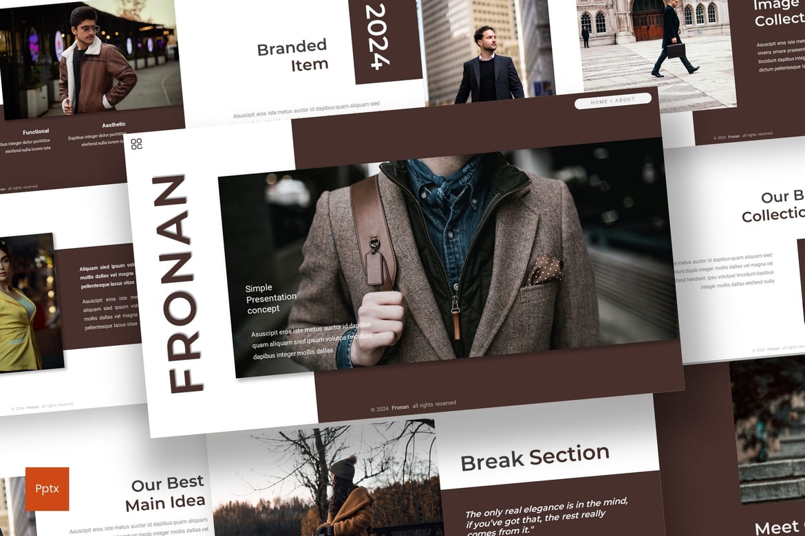 Fronan - Template Presentasi PowerPoint Minimalis dan Kreatif