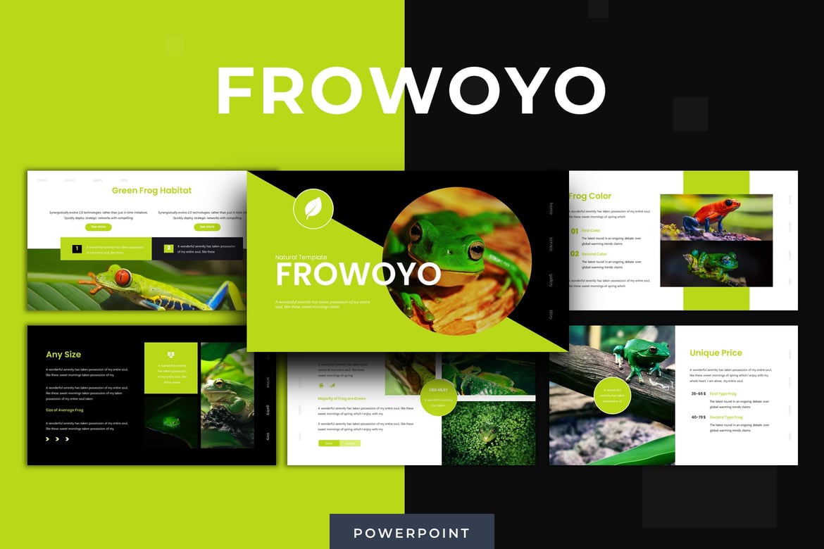 Frowoyo - Template PowerPoint Multiguna dengan 5 Variasi Warna