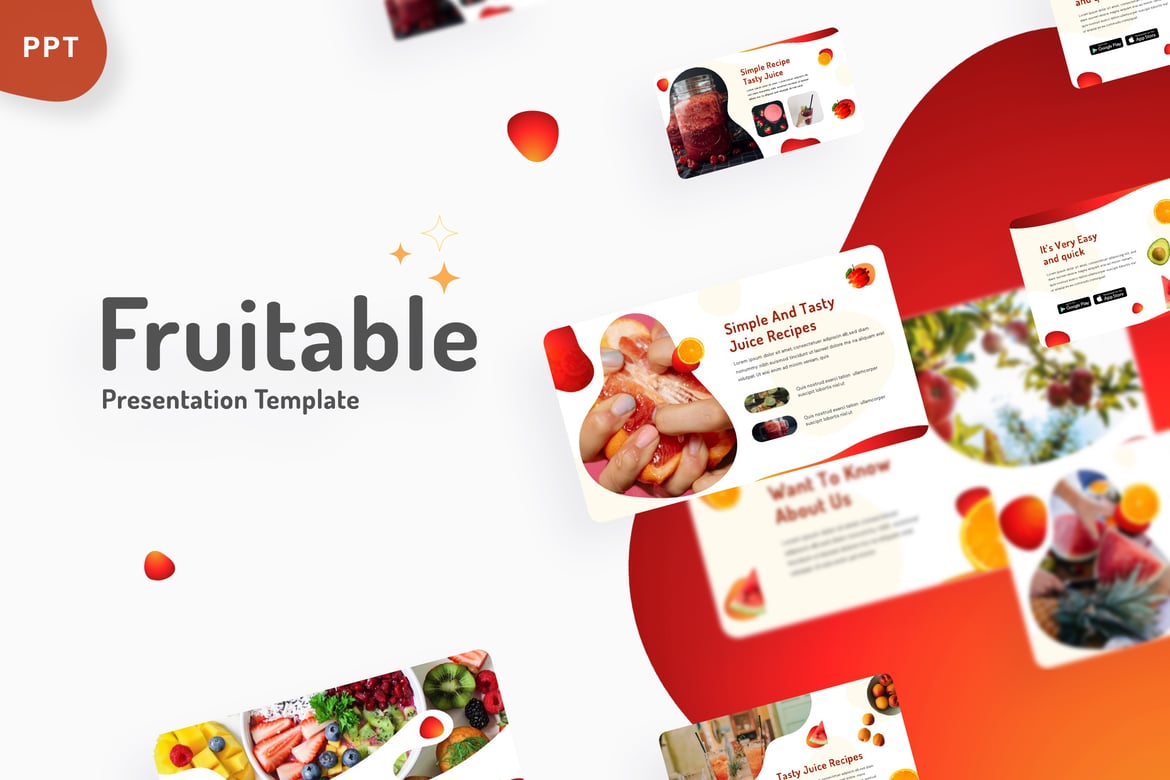 Fruitable - Template Powerpoint Kreatif untuk Presentasi Menarik