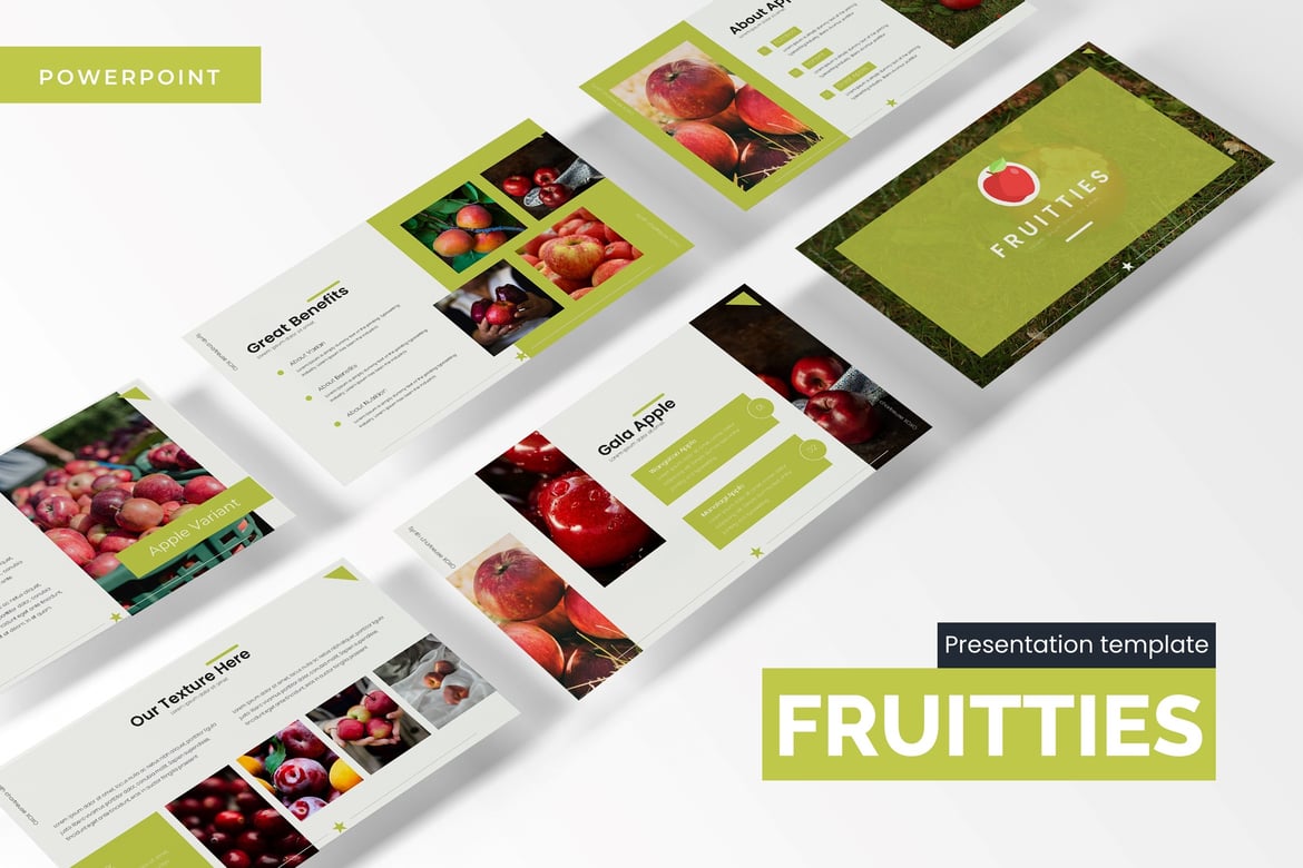 Fruitties - Template PowerPoint Menarik untuk Presentasi Anda