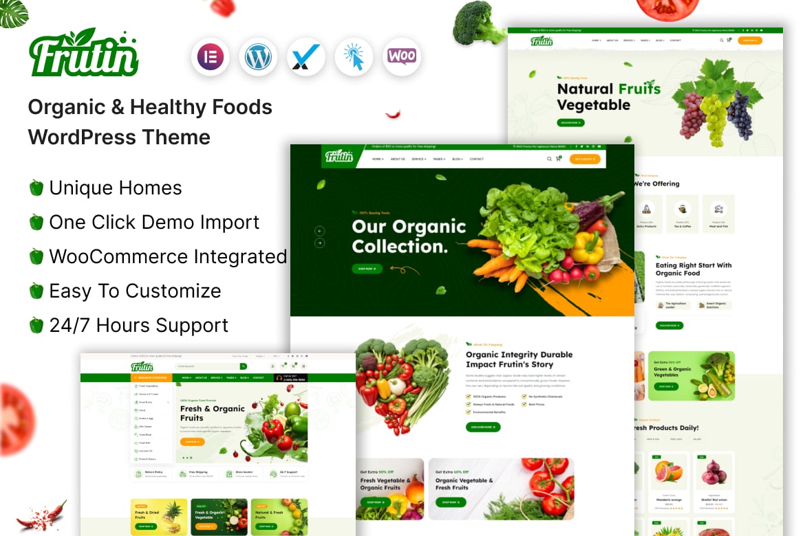 Frutin - Tema WordPress Organik dan Sehat yang Menarik