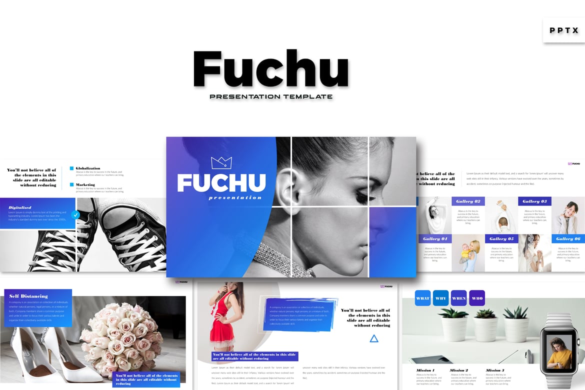 Template PowerPoint Fuchu - Presentasi Kreatif dan Profesional