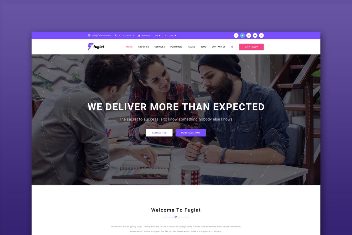 Fugiat - Template Website Desain Material yang Menawan