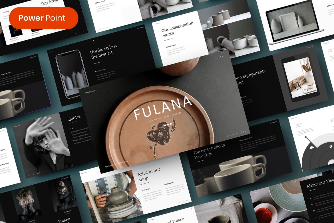 Fulana – Template PowerPoint Bisnis yang Sederhana dan Menarik