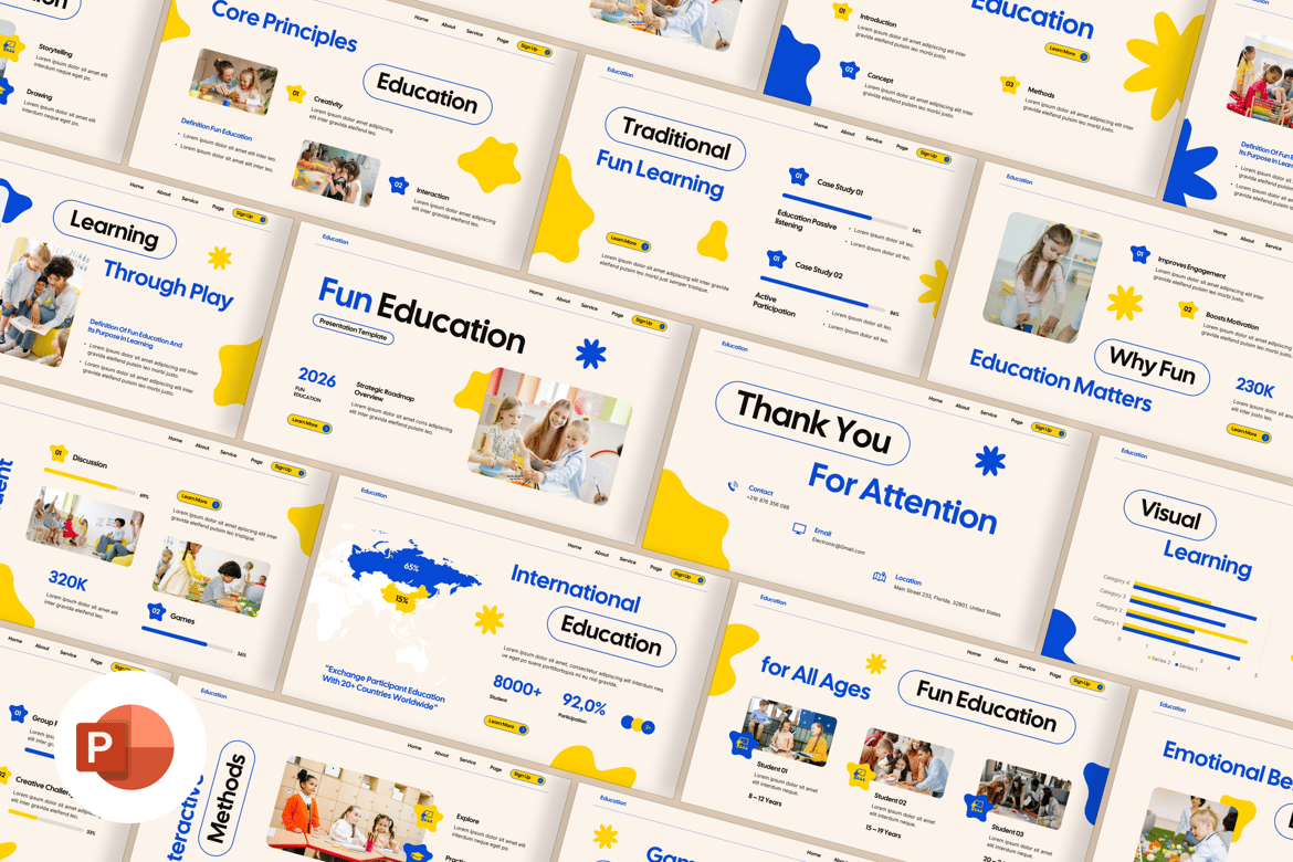 Template Presentasi PowerPoint Pendidikan yang Mengasyikkan