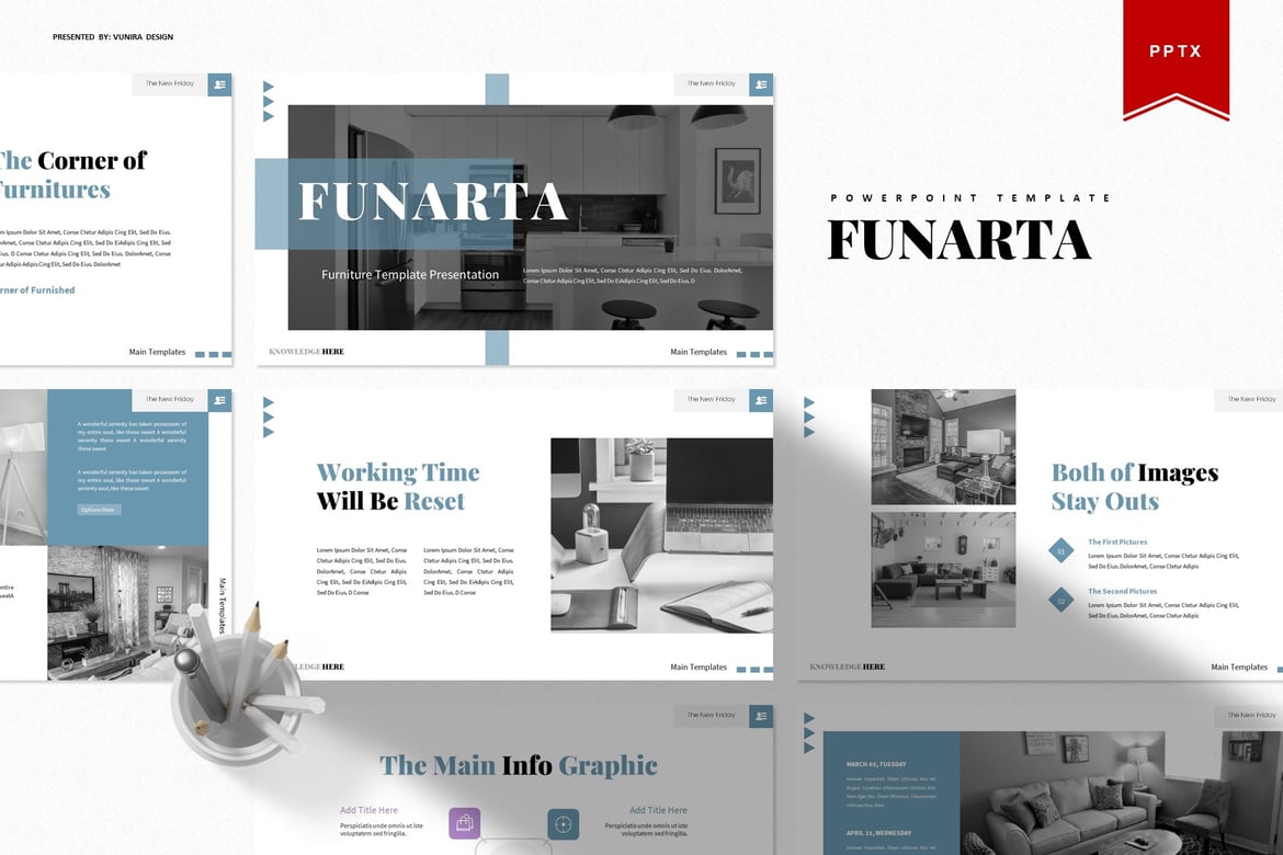 Template Presentasi PowerPoint Funarta yang Menarik dan Profesional