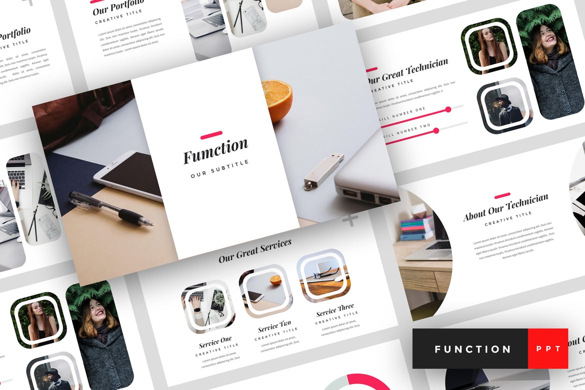 Template PowerPoint Modern untuk Perusahaan IT - Function