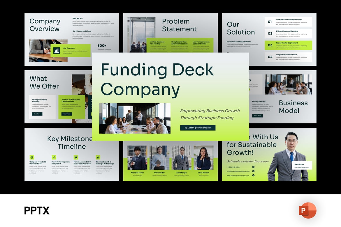 Template Presentasi PowerPoint Pendanaan untuk Perusahaan Startup