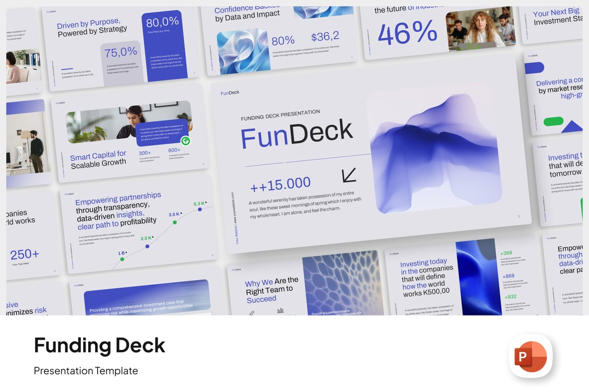 Template PowerPoint Deck Pendanaan yang Kreatif dan Menarik