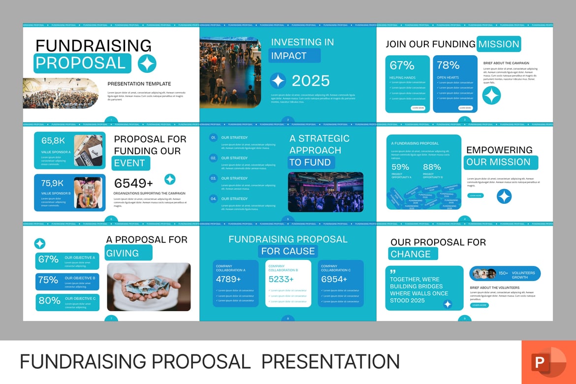 Template PowerPoint Proposal Penggalangan Dana yang Menarik