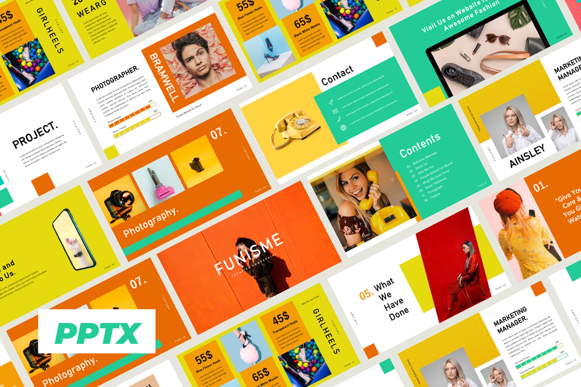 Template Presentasi PowerPoint Funismefinal yang Stylish dan Profesional