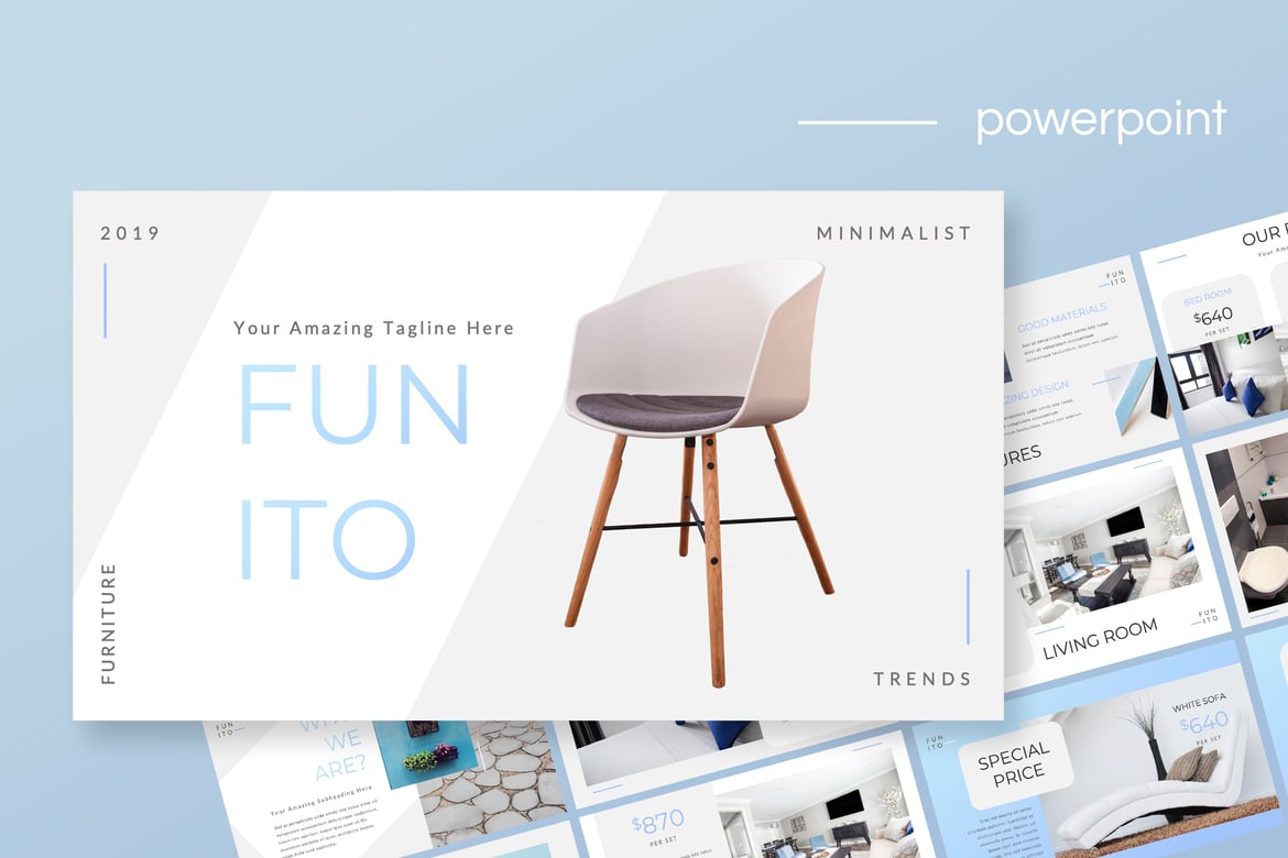 Funito - Template PowerPoint Furnitur Modern dan Kreatif