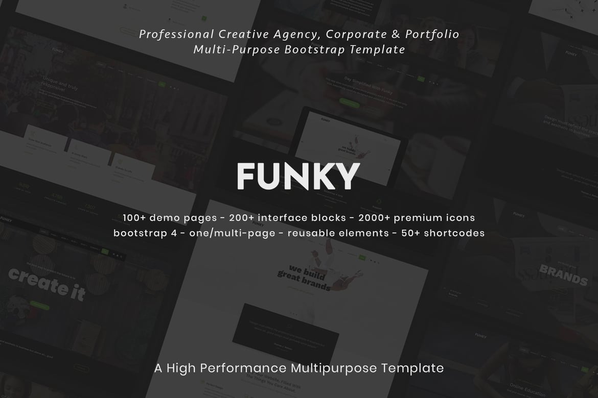 Funky - Template Website Kreatif Multiguna yang Menarik