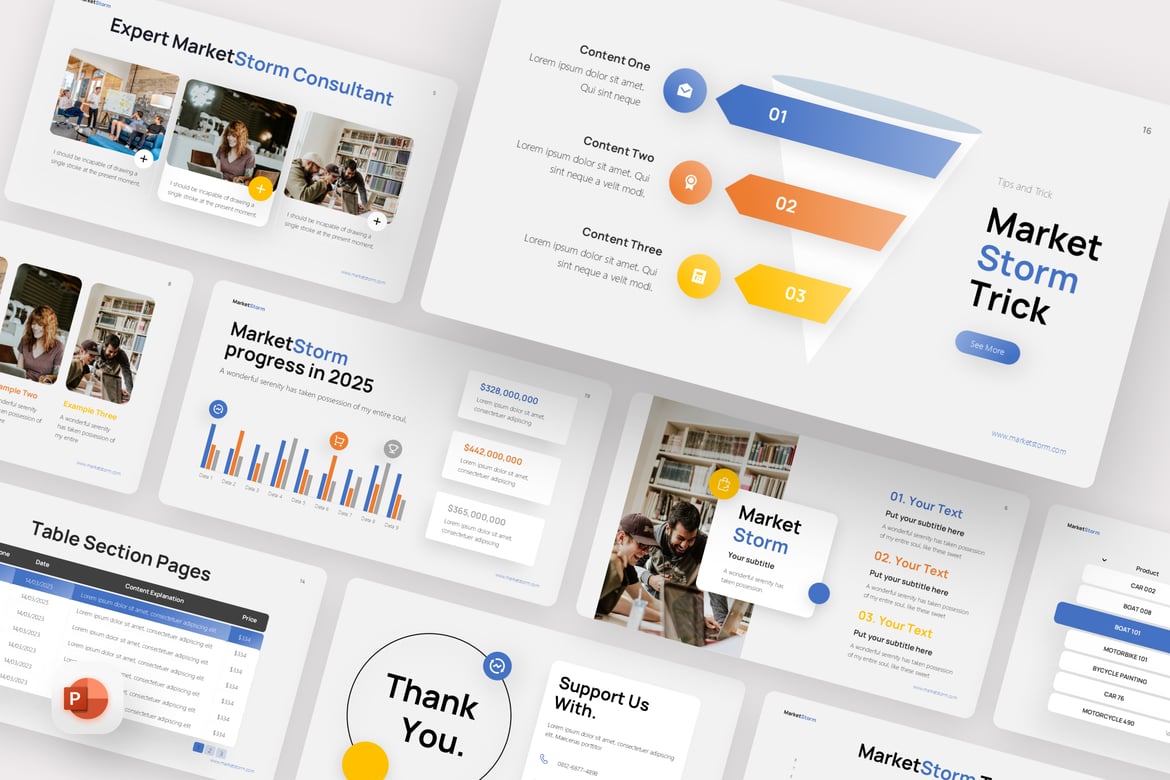 Template PowerPoint Analisis Funnel & Data yang Dinamis