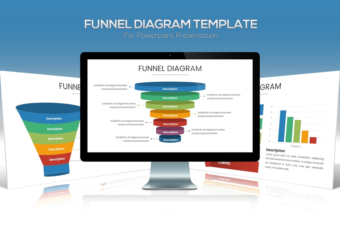 Template Funnel Chart Menarik untuk Presentasi PowerPoint