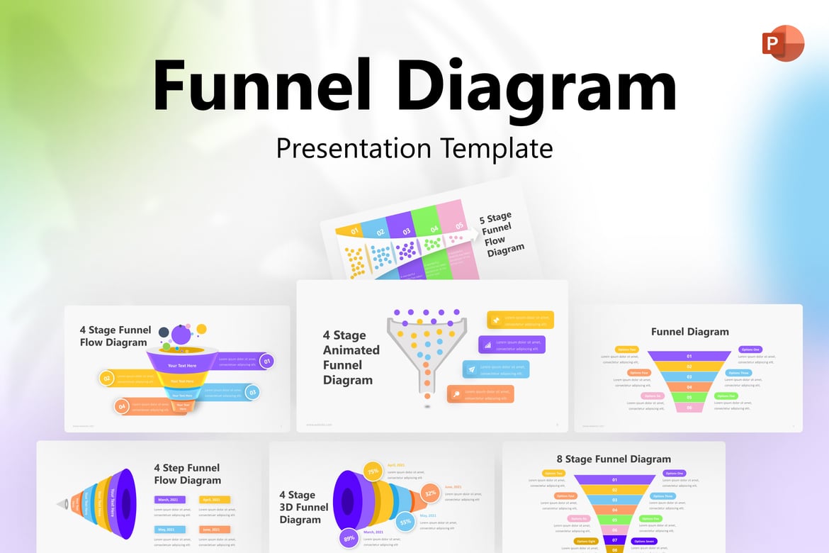 Template PowerPoint Diagram Funnel yang Elegan dan Fleksibel