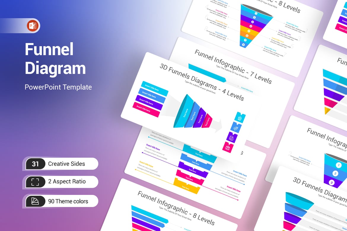 Template PowerPoint Diagram Funnel yang Menarik dan Profesional