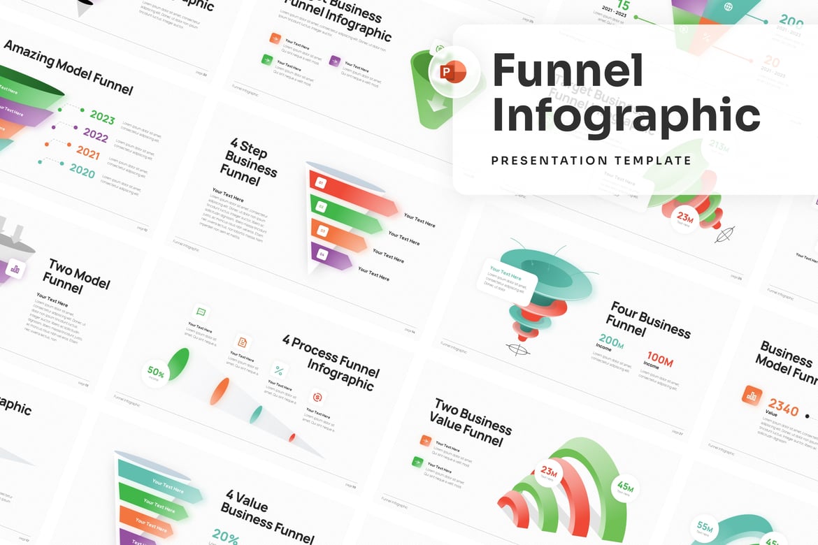 Template Presentasi Infografis Funnel yang Menarik