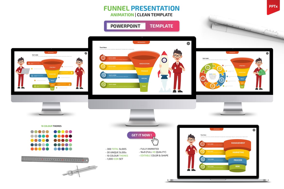 Template PowerPoint Funnel yang Menarik dan Profesional