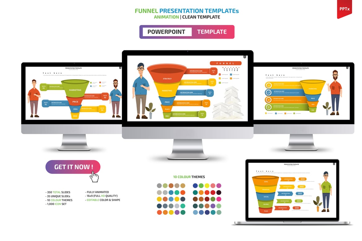Template Powerpoint Presentasi Funnel yang Menarik