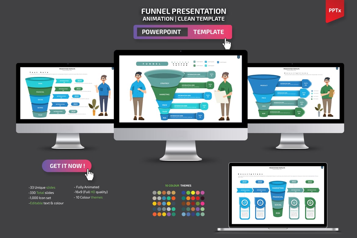 Template PowerPoint Funnel yang Menarik dan Profesional