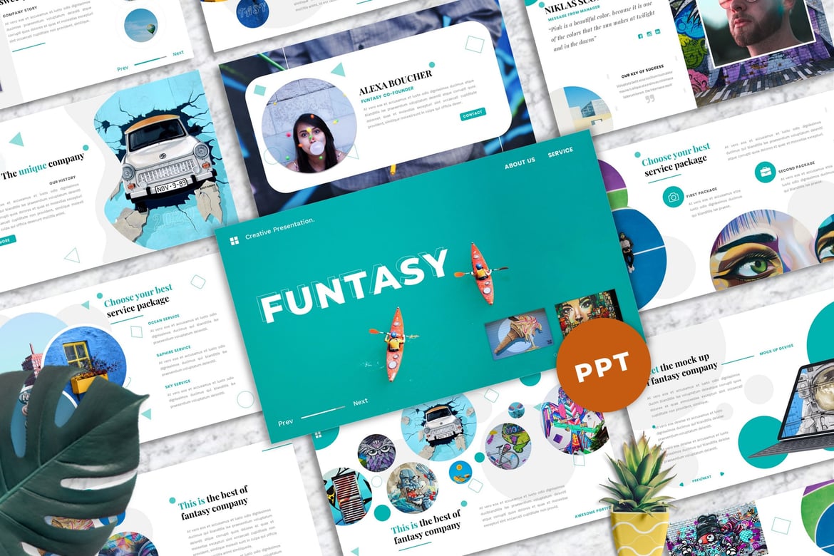Funtasy – Template Presentasi PowerPoint Kreatif untuk Bisnis