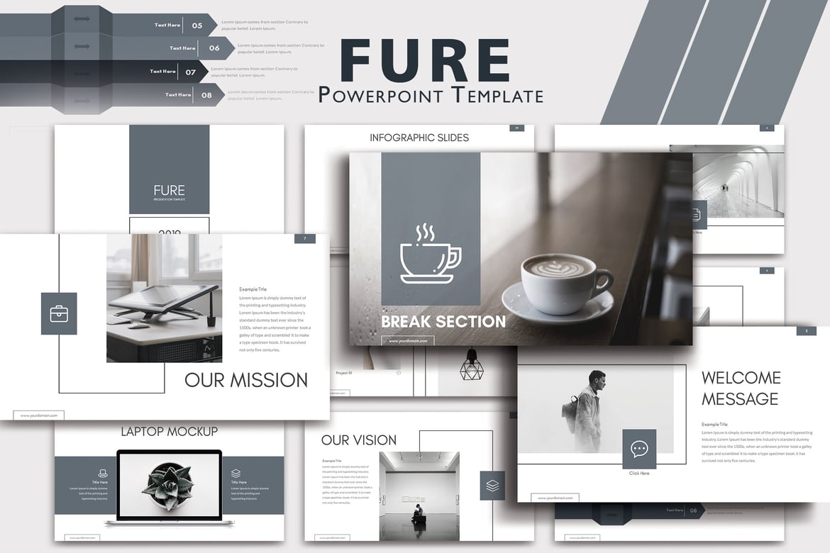 FURE - Template Presentasi PowerPoint Kreatif dan Minimalis