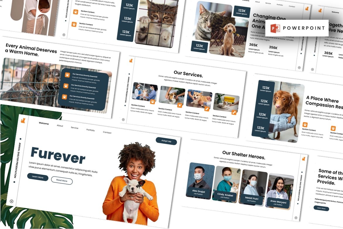 Furever - Template Powerpoint Perawatan Hewan yang Menarik