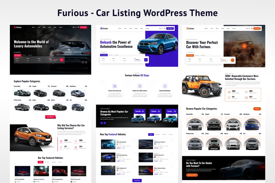 Furious - Tema WordPress Listing Mobil yang Responsif dan Modern
