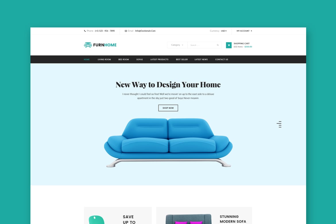 Template Website Furnhome - Solusi E-Commerce Furniture yang Menarik