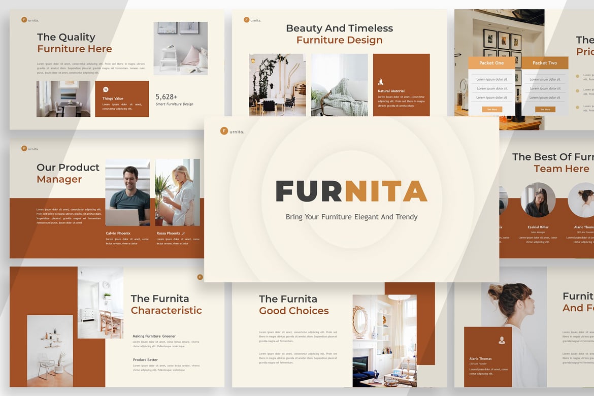 Furnita - Template PowerPoint Elegan untuk Presentasi Interior dan Bisnis