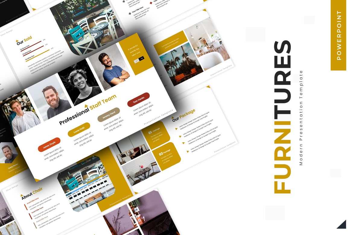 Template PowerPoint Furnitures - Solusi Presentasi yang Menarik