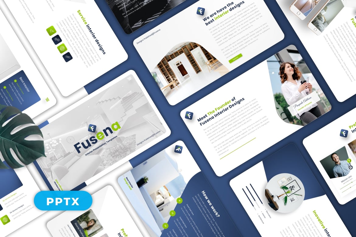Fusena - Template Powerpoint Interior yang Menarik