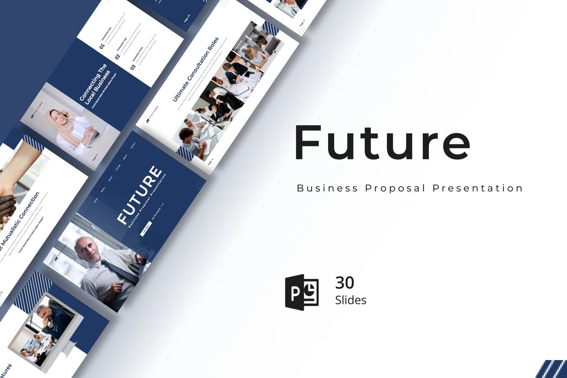 Template Presentasi Proposal Bisnis Masa Depan - PowerPoint Profesional
