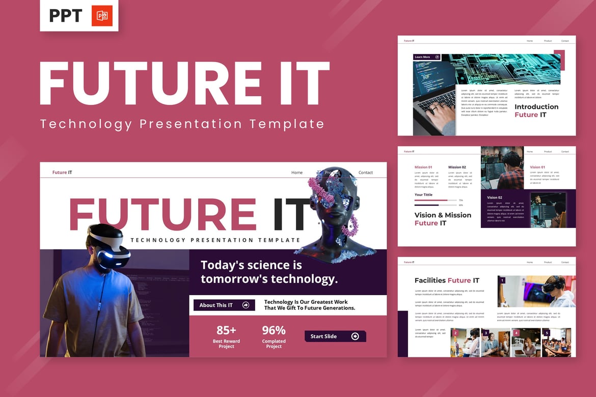 Template Powerpoint Teknologi Masa Depan - Future IT