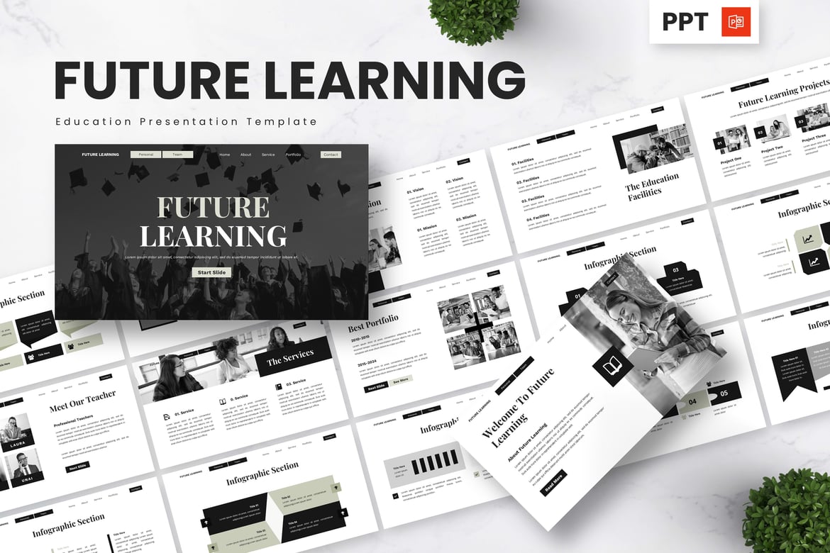 Template Presentasi Pendidikan Masa Depan - Powerpoint yang Menarik