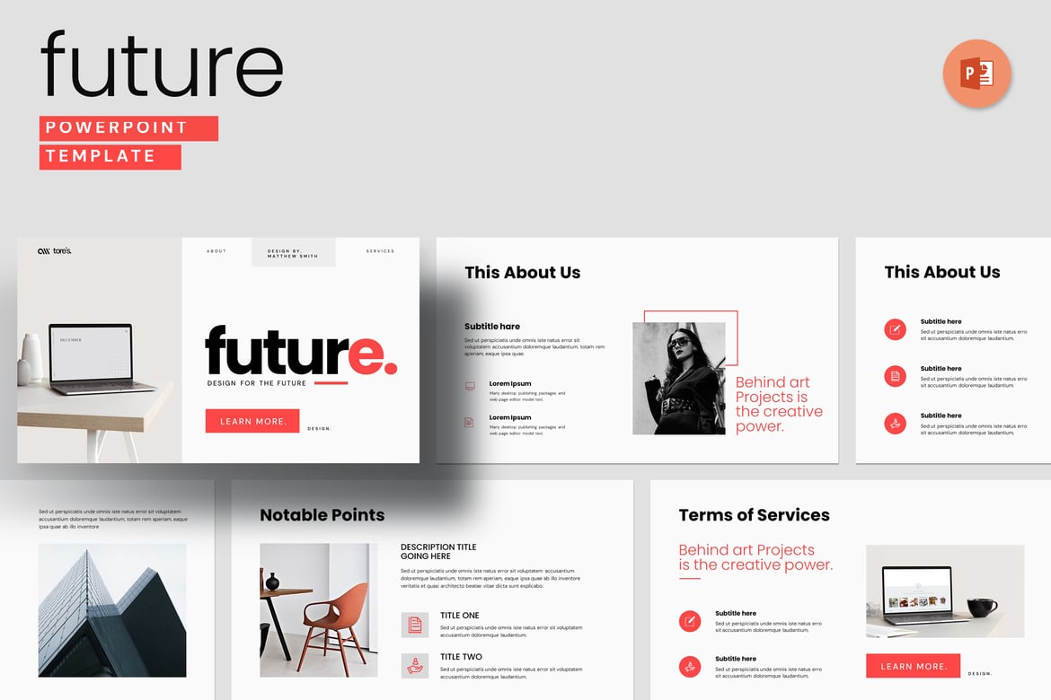 Template PowerPoint Masa Depan yang Menarik dan Profesional