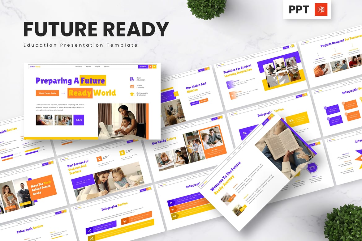 Template PowerPoint Pendidikan Masa Depan