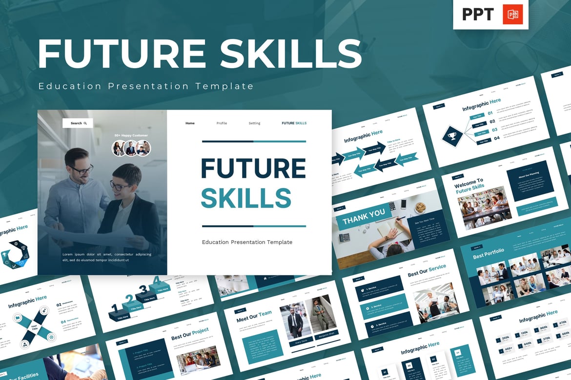 Template Presentasi Pendidikan Masa Depan yang Menarik dan Modern