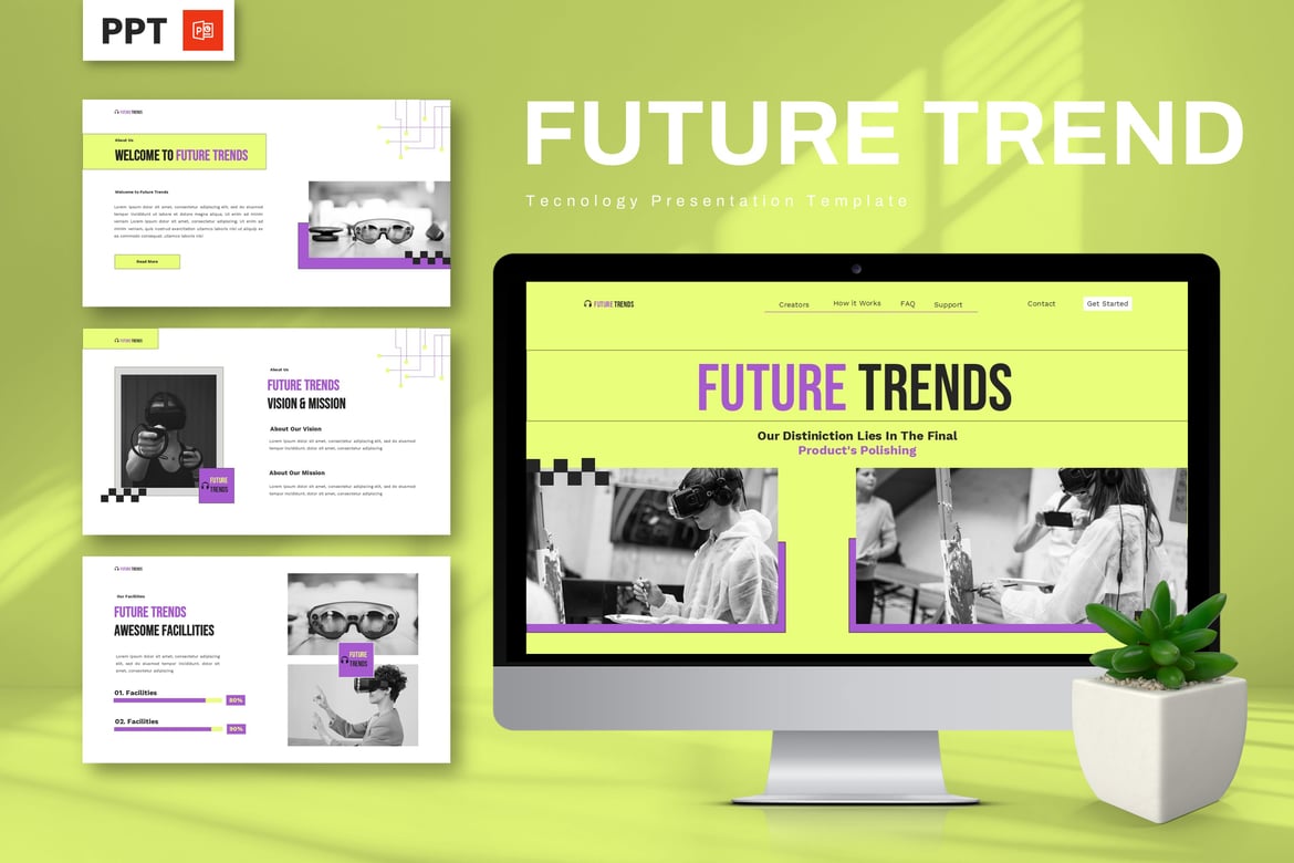 Template Presentasi Powerpoint Tren Teknologi Masa Depan